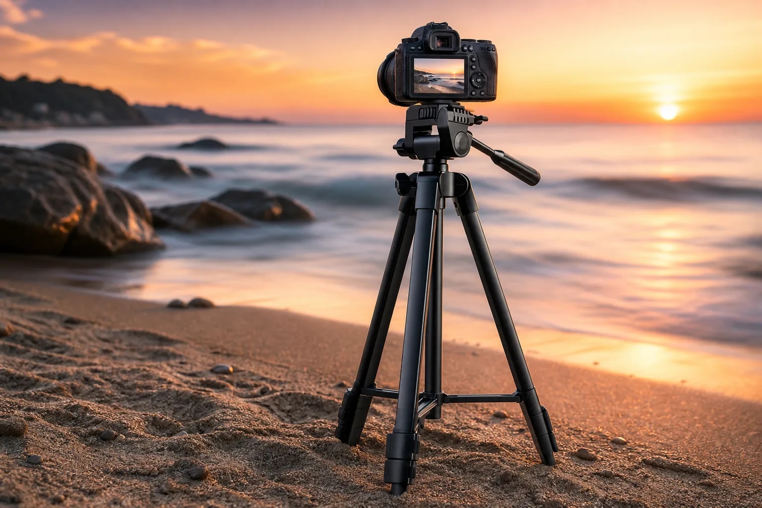 Fotos de larga exposición en la playa