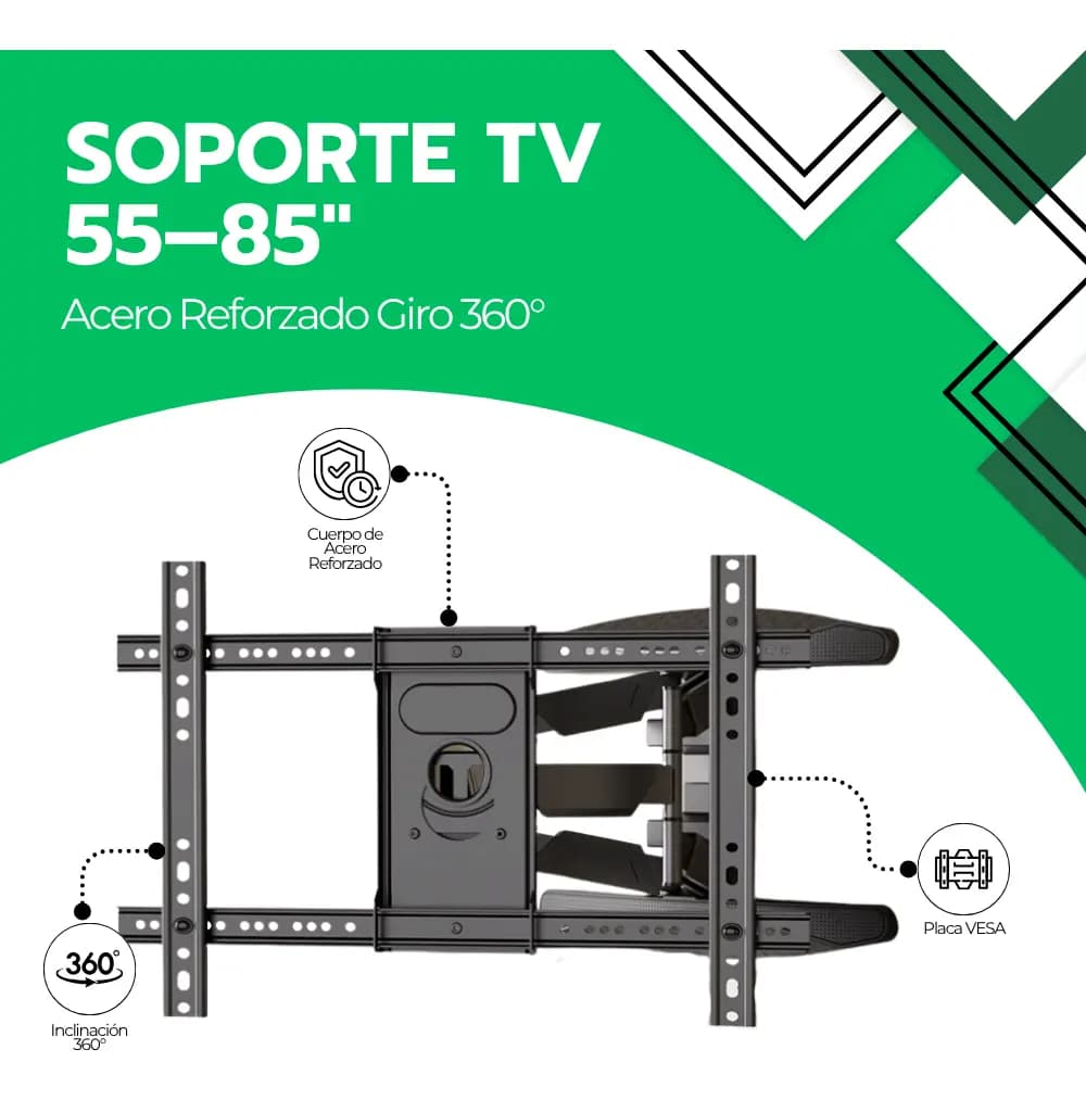 Soporte Tv Profesional 55-85 Acero Reforzado 360° — imagen 3