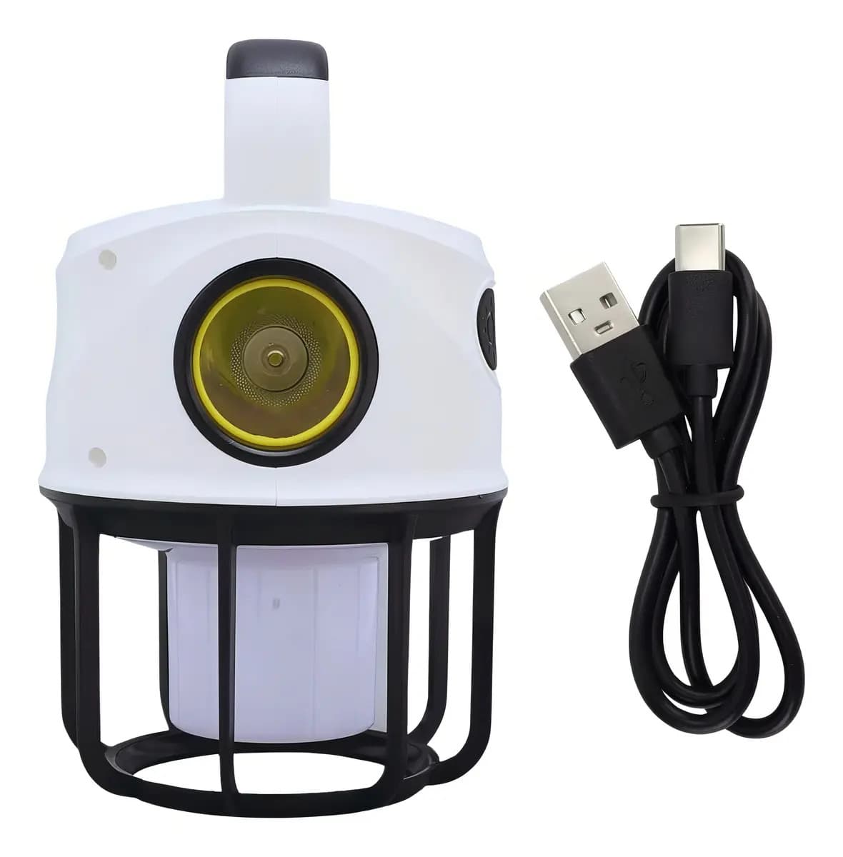 Lámpara Camping Dual Led Recargable Con Power Bank Blanco — imagen 2