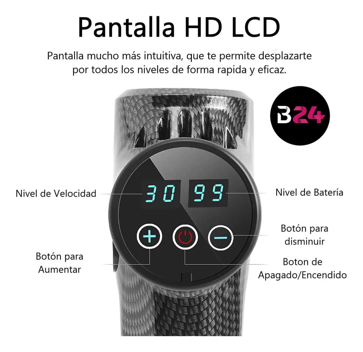 Pistola De Masaje Muscular Profesional Electrico Kine Spa Gris — imagen 10
