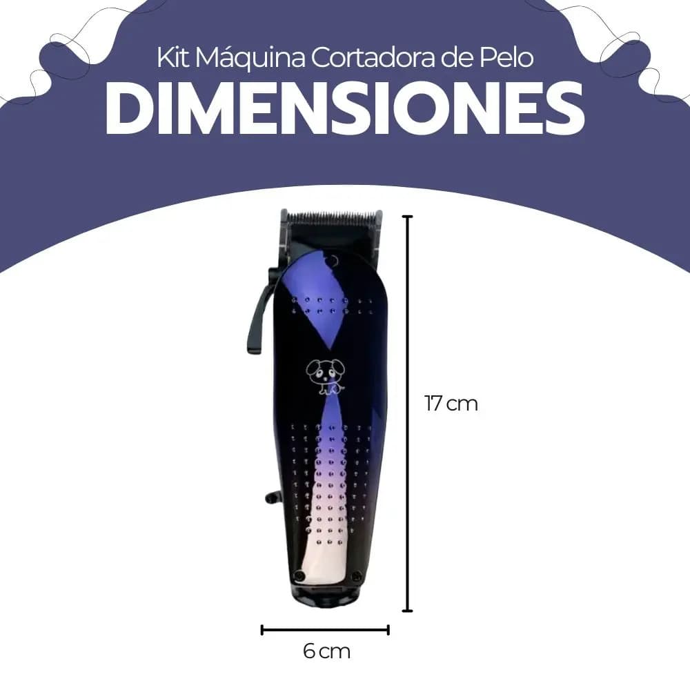 Kit Máquina Cortadora De Pelo Profesional Para Mascotas Azul — imagen 10