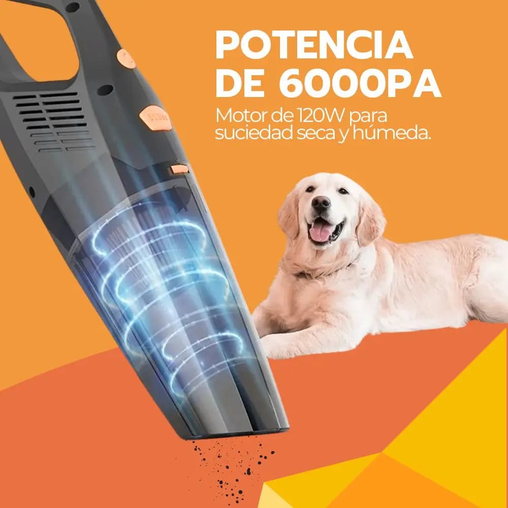 Aspiradora De Mano Auto Inalámbrica Multifuncional Portátil Negro — imagen 6