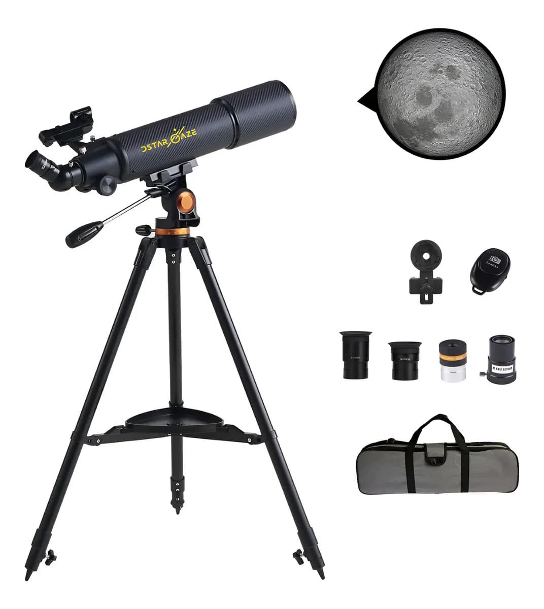 Telescopio Astronómico Profesional 50080m Color Negro
