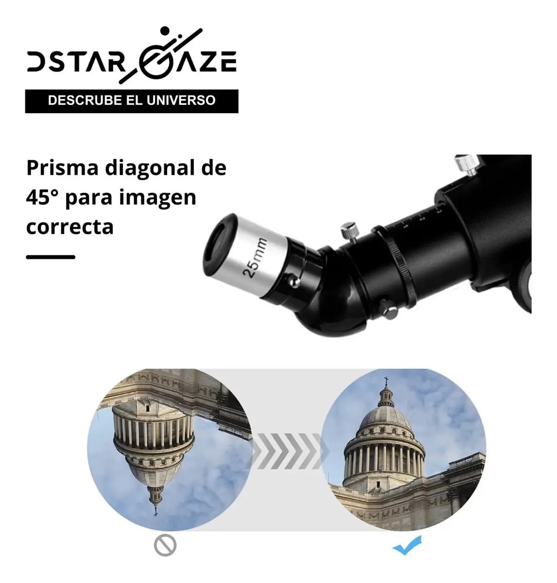Telescopio Astronómico Profesional 50080m Color Negro — imagen 9