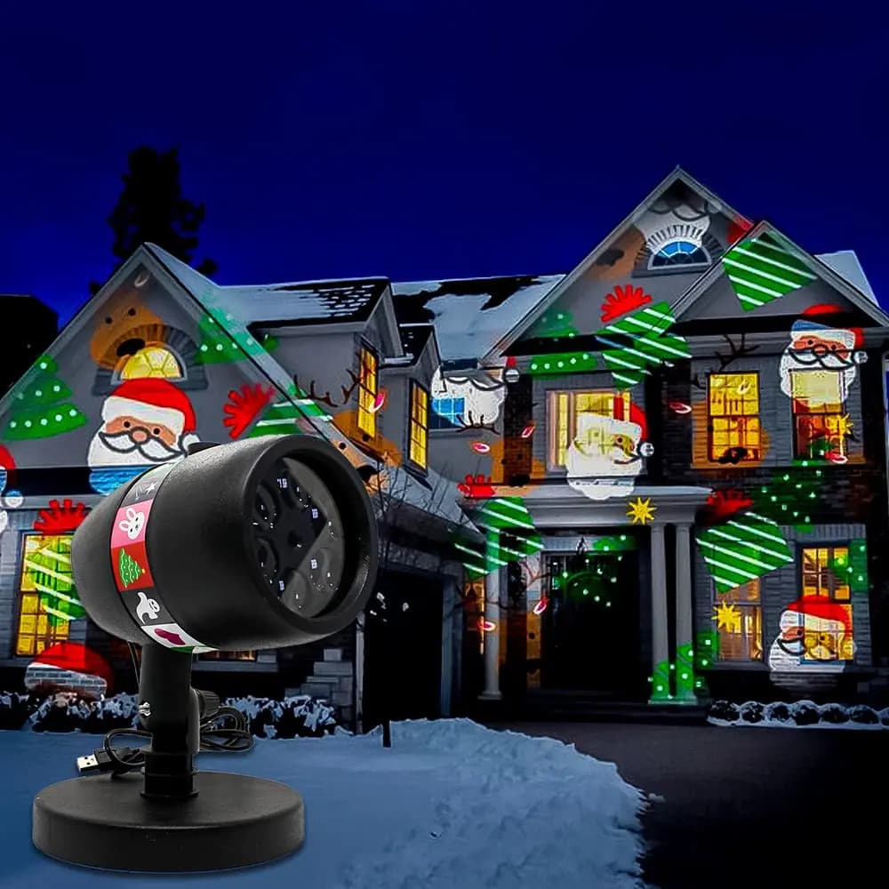 Proyector Led De Navidad Animado Multicolor Para Interior Y Exterior — imagen 2