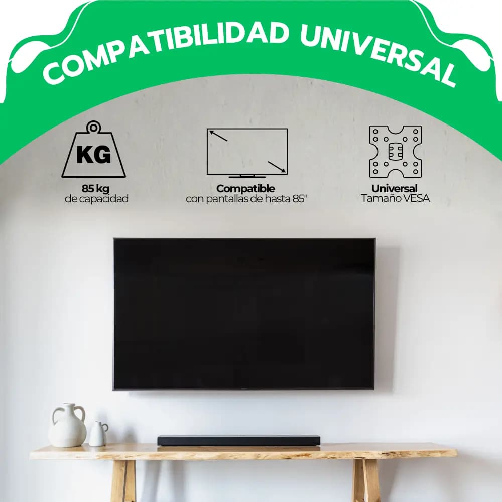 Soporte Tv Profesional 55-85 Acero Reforzado 360° — imagen 5