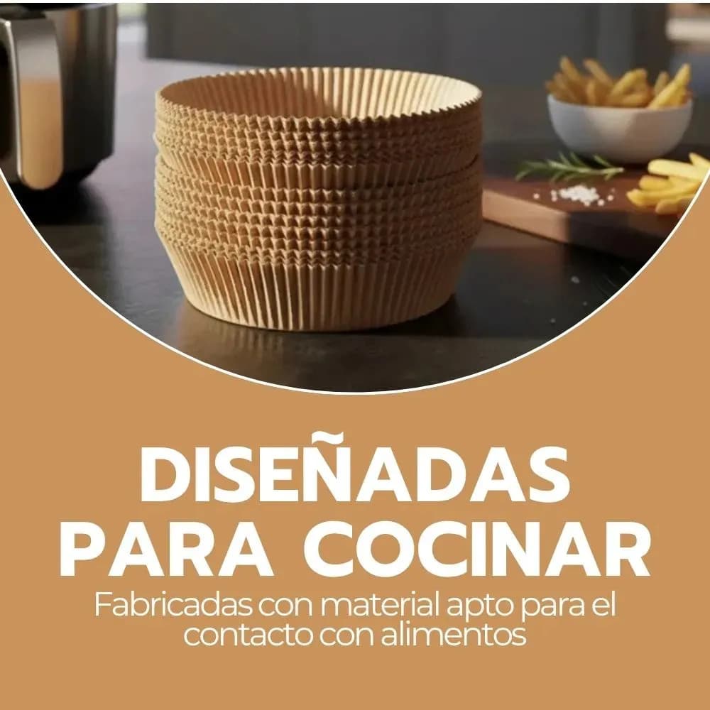 50 Cestas Desechables Antiadherentes Para Freidora De Aire — imagen 9