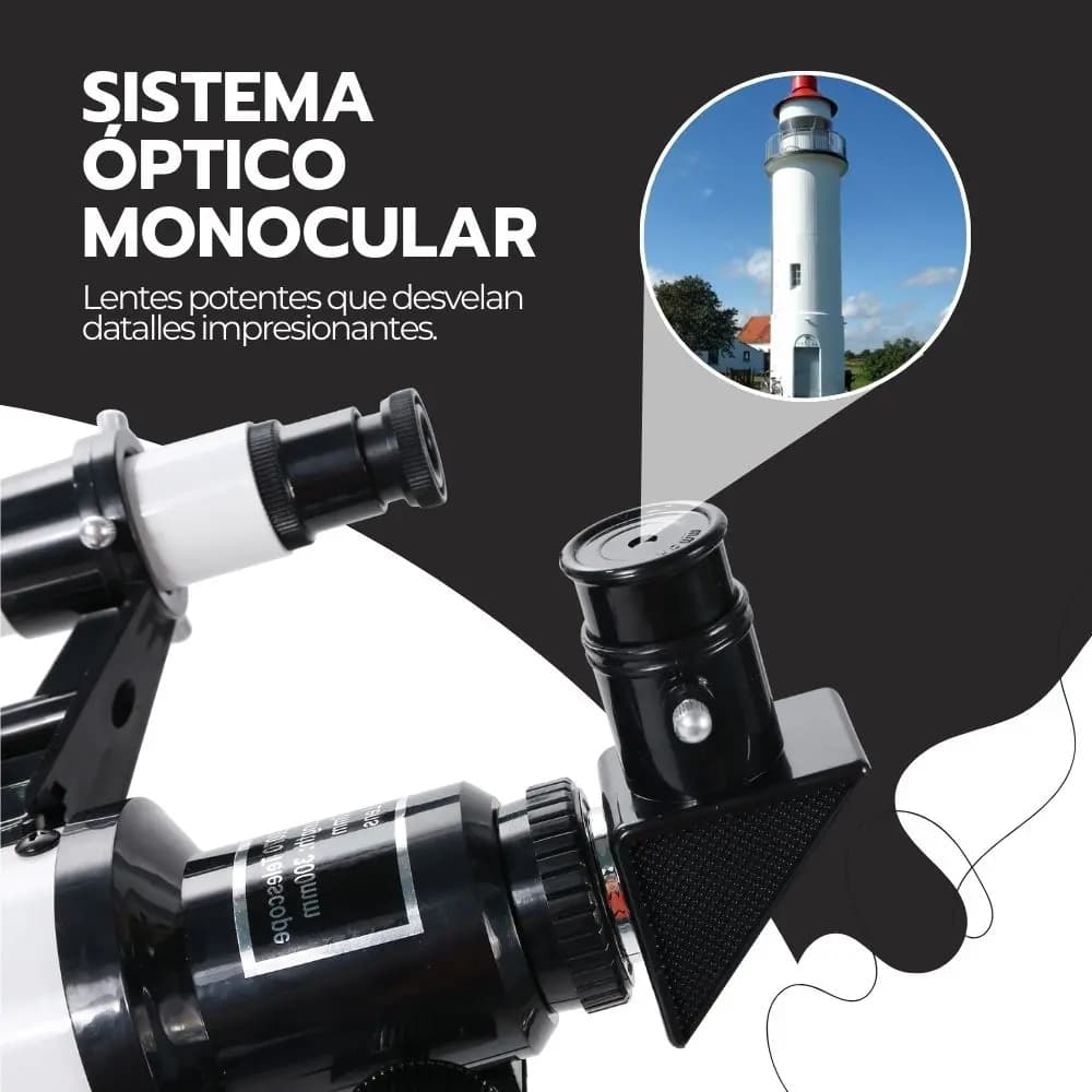 Telescopio Astronómico Profesional Monocular F30070m Blanco — imagen 9