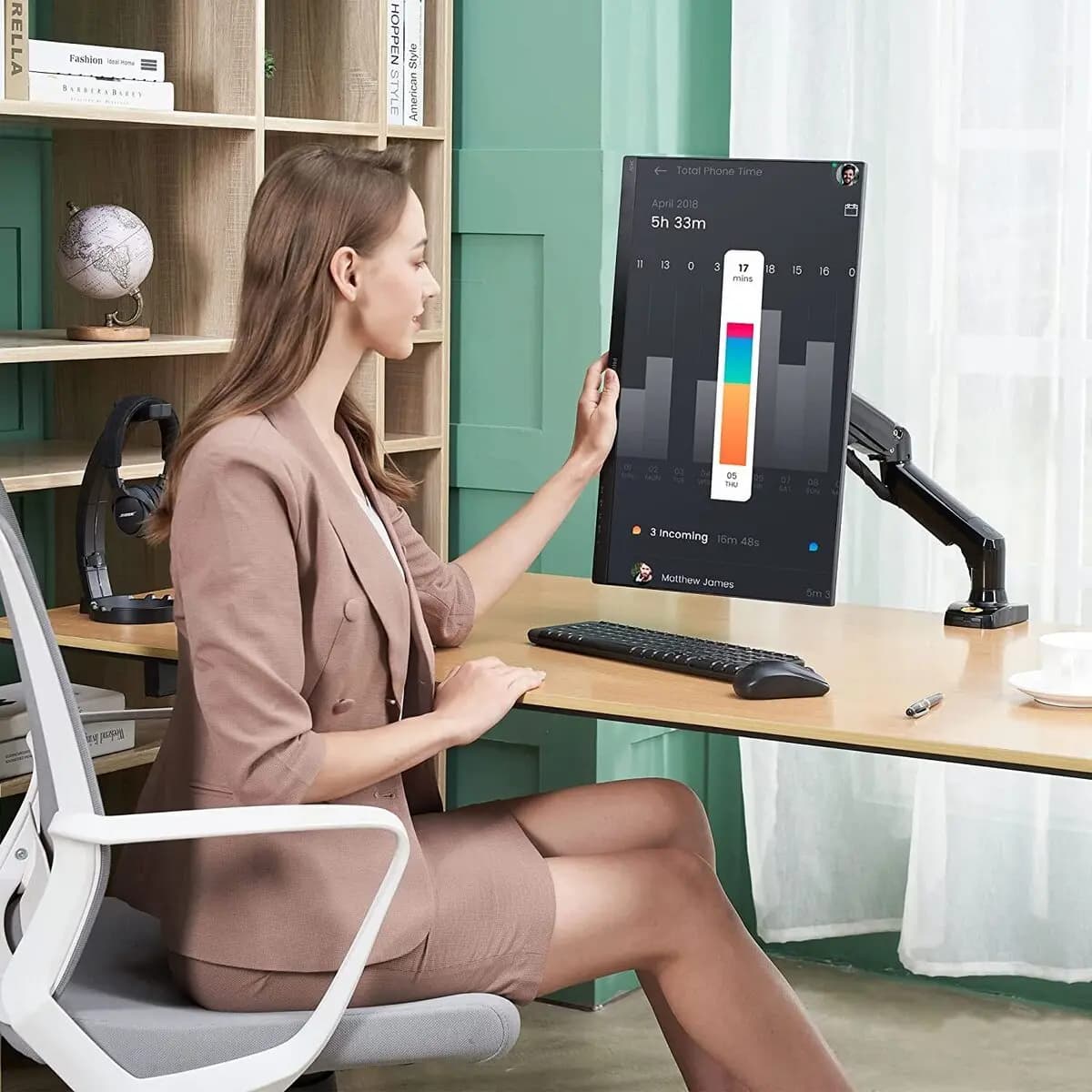 Base Escritorio Soporte Televisor Monitor 17 -30 2-9kg F80 Color Negro — imagen 5