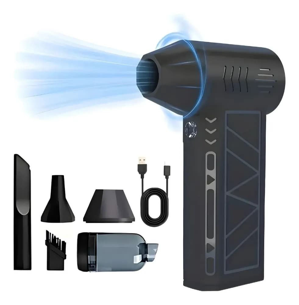 Aspirador Soplador De Aire Inalámbrico De 130000 Rpm Negro Negro
