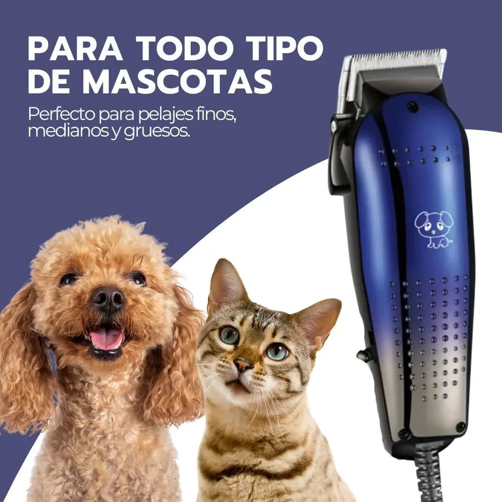 Kit Máquina Cortadora De Pelo Profesional Para Mascotas Azul — imagen 9