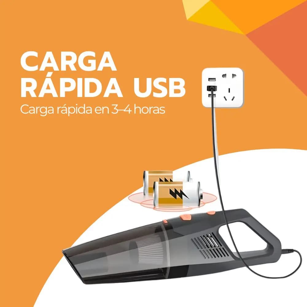 Aspiradora De Mano Auto Inalámbrica Multifuncional Portátil Negro — imagen 7
