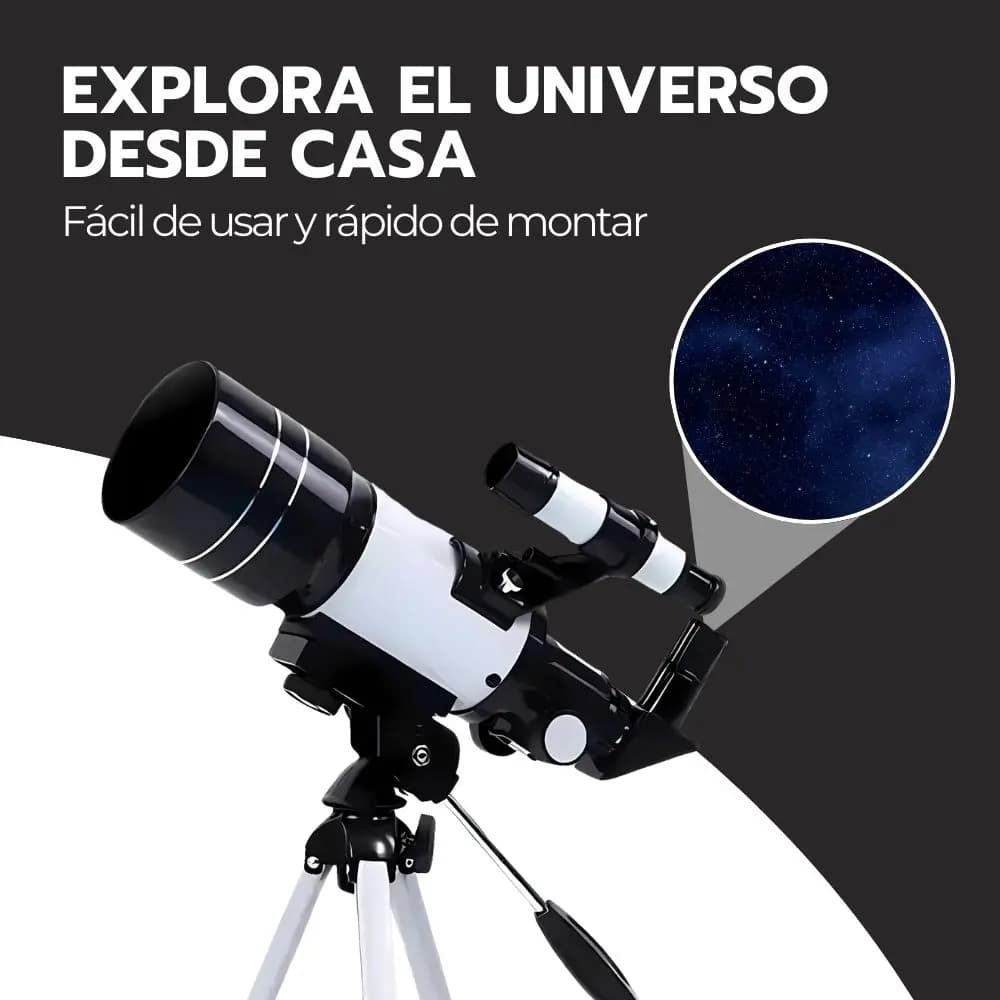 Telescopio Astronómico Profesional Monocular F30070m Blanco — imagen 5