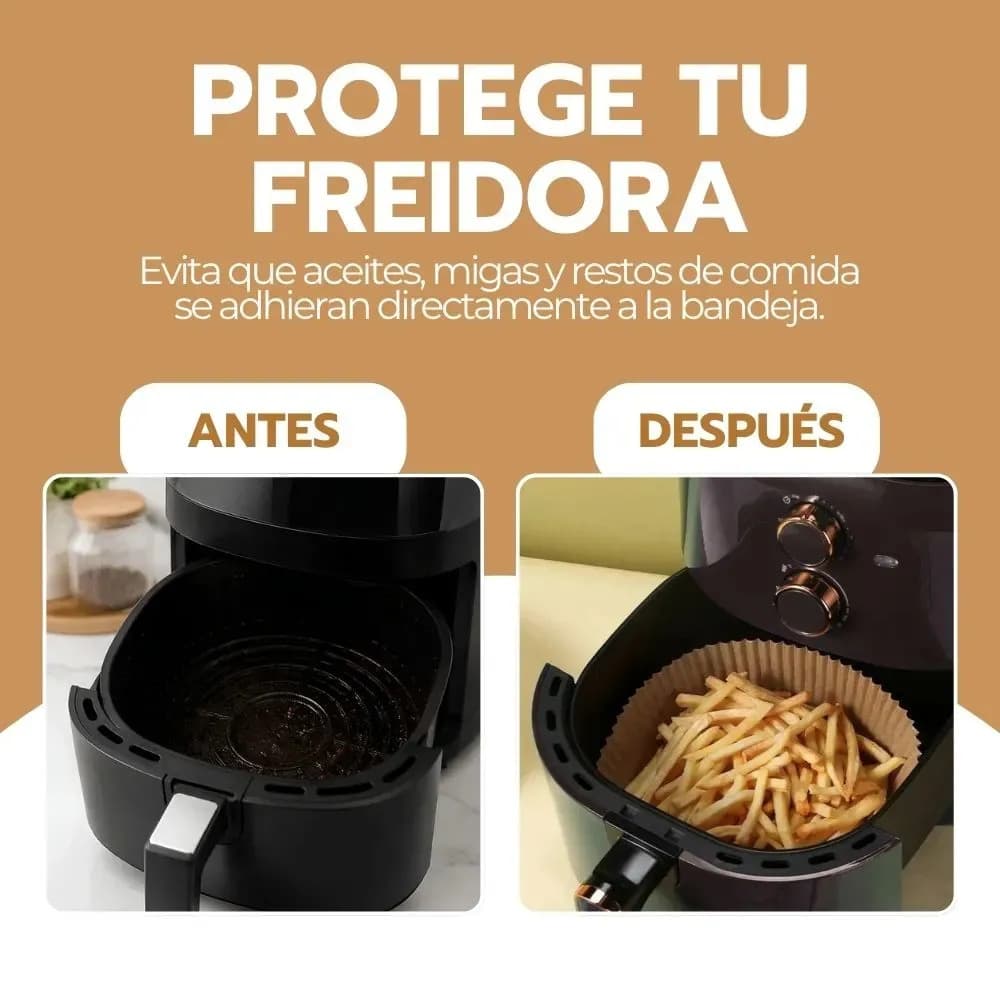 50 Cestas Desechables Antiadherentes Para Freidora De Aire — imagen 6