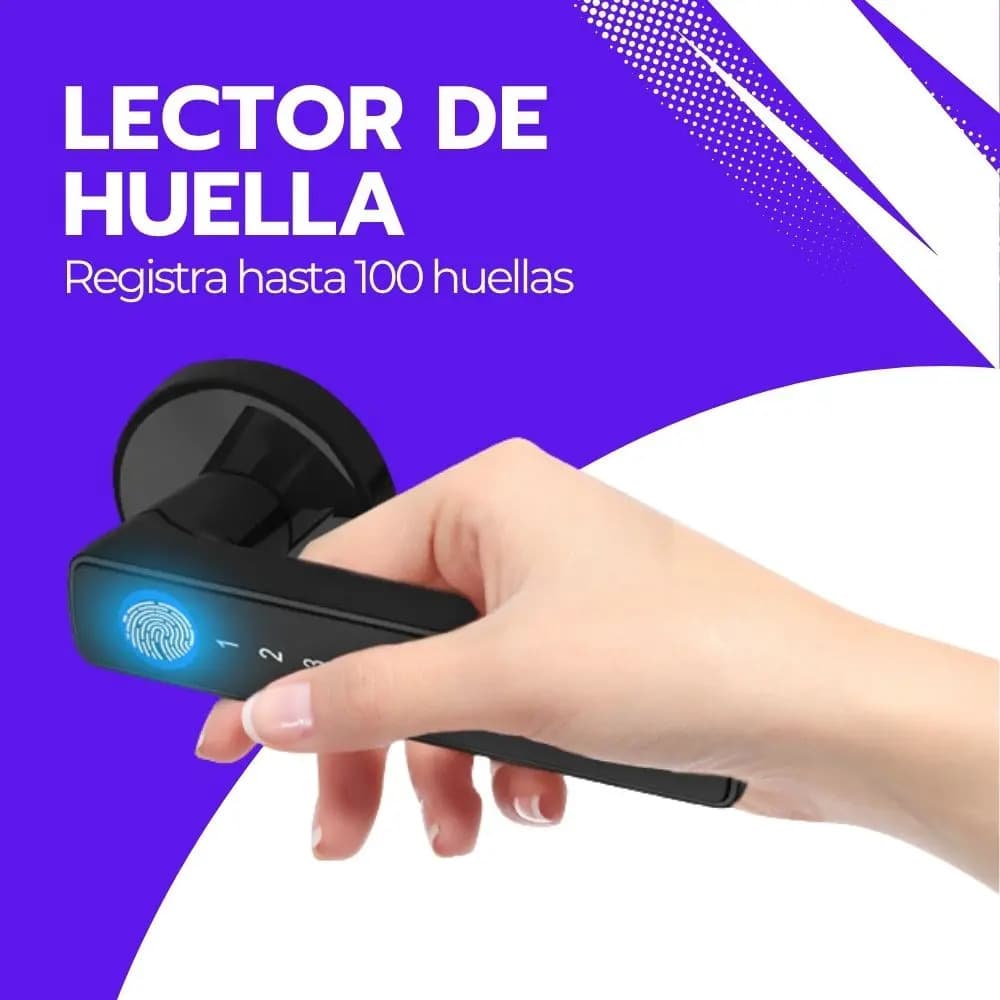 Cerradura Inteligente Digital Huella Bluetooth Y Contraseña Negro — imagen 9