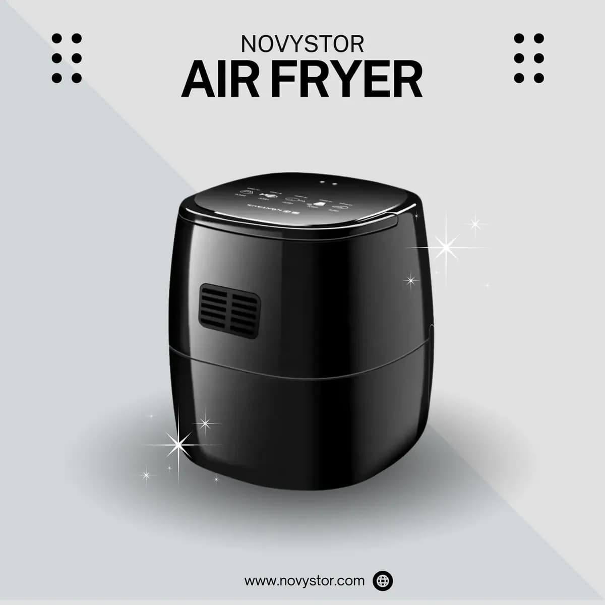 Freidora De Aire Libre Aceite 5.0 L Air Fryer Papas Fritas Negro — imagen 7