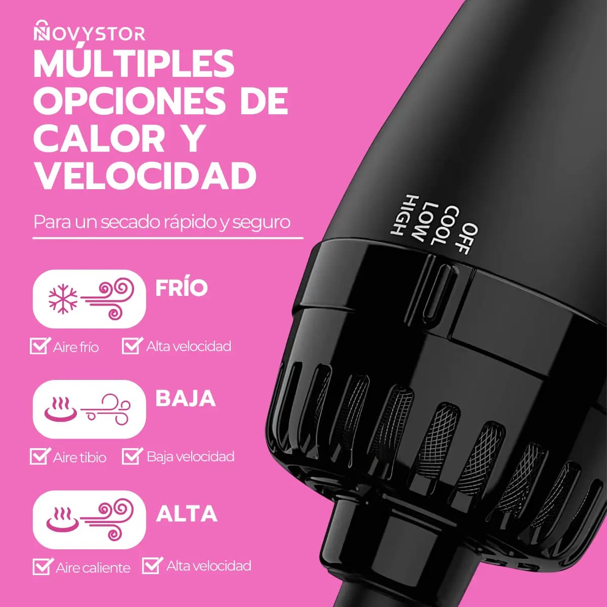 Cepillo Peine Secador Pelo Alisador Eléctrico 3 En 1 — imagen 7