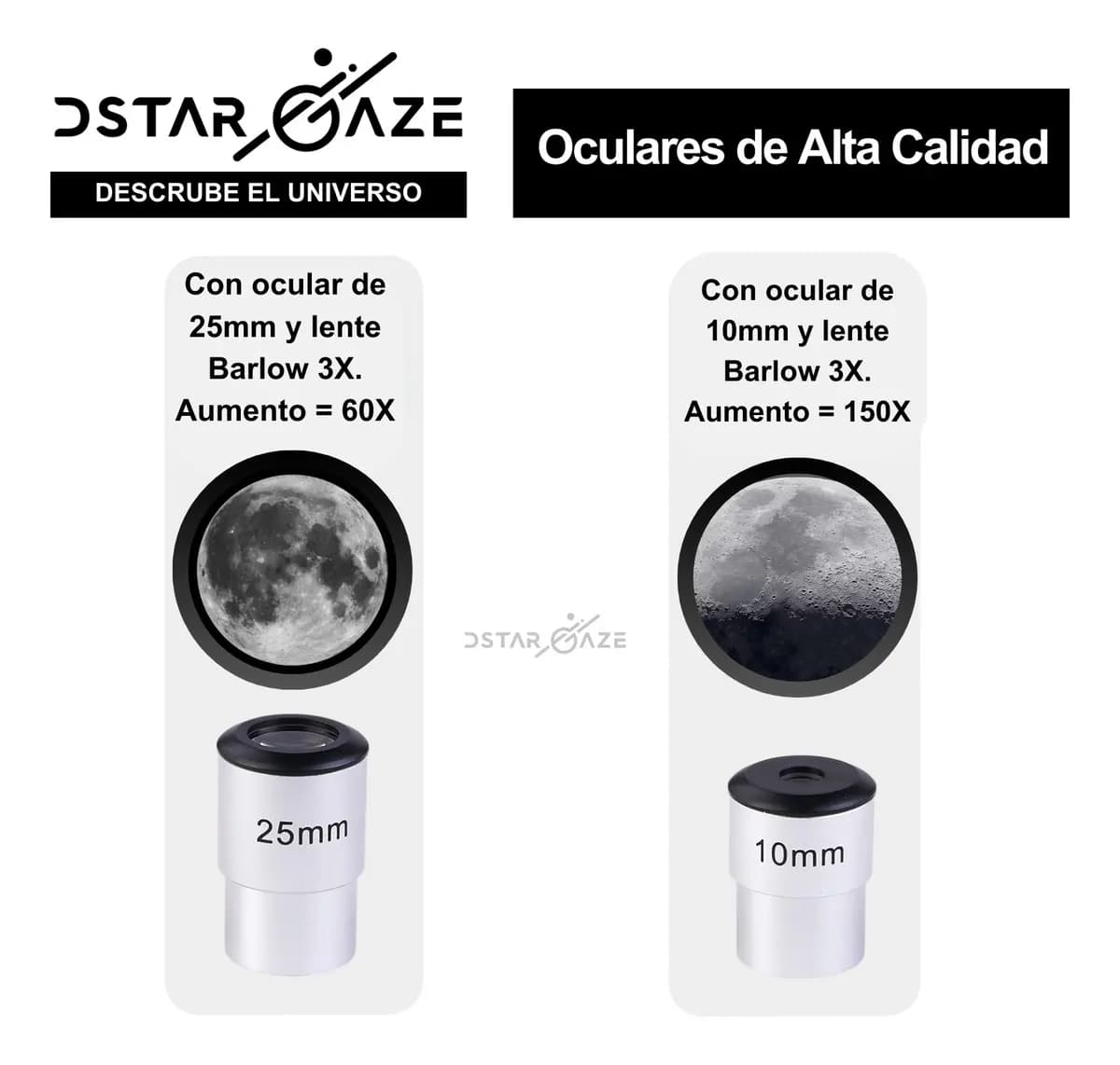 Telescopio Astronómico Profesional 50080m Color Negro — imagen 7