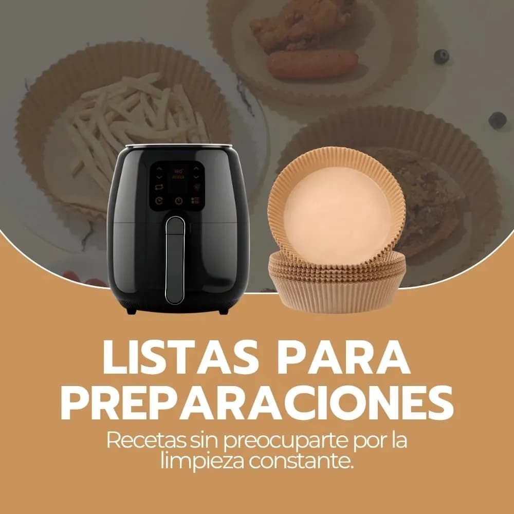 50 Cestas Desechables Antiadherentes Para Freidora De Aire — imagen 8