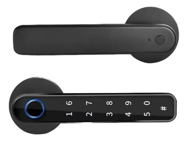 Cerradura Inteligente Digital Huella Bluetooth Y Contraseña Negro — imagen 2