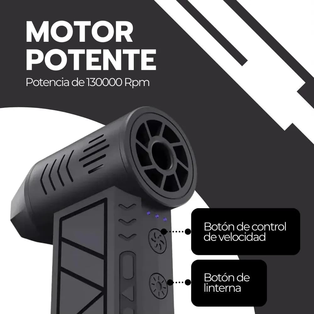 Aspirador Soplador De Aire Inalámbrico De 130000 Rpm Negro Negro — imagen 6