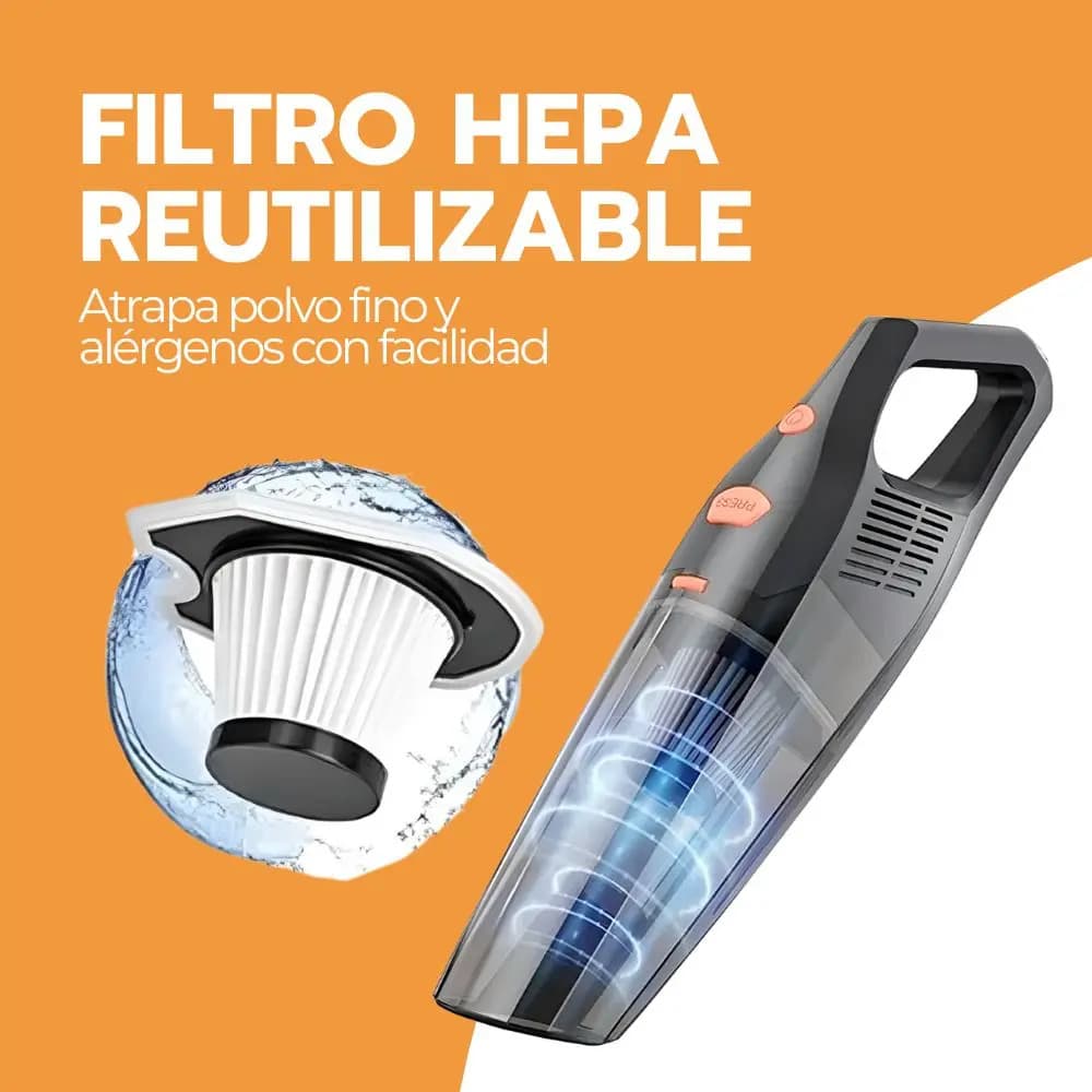 Aspiradora De Mano Auto Inalámbrica Multifuncional Portátil Negro — imagen 9