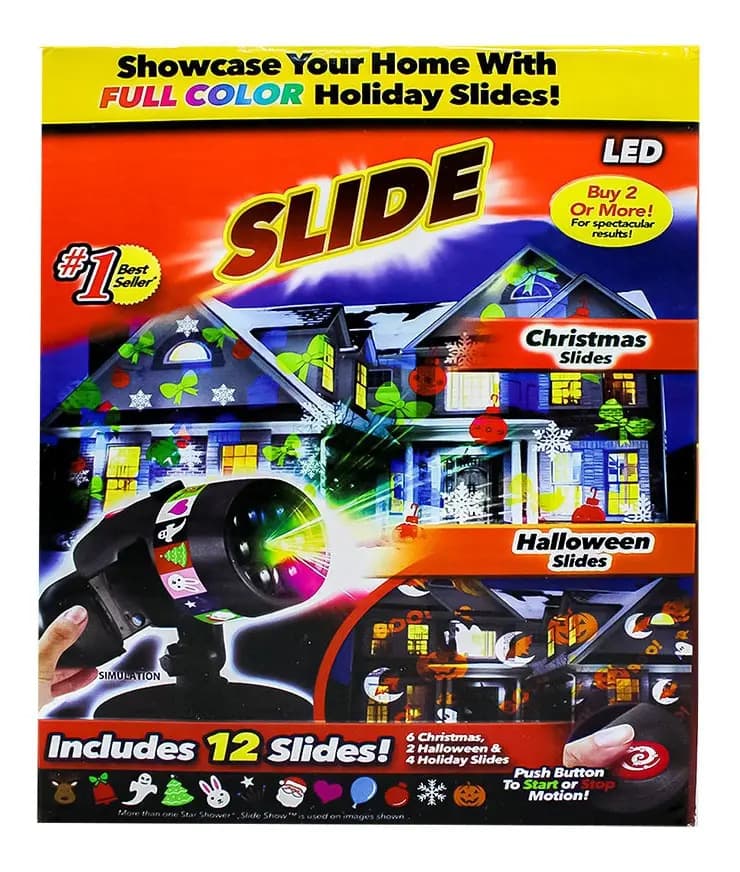 Proyector Led De Navidad Animado Multicolor Para Interior Y Exterior — imagen 4