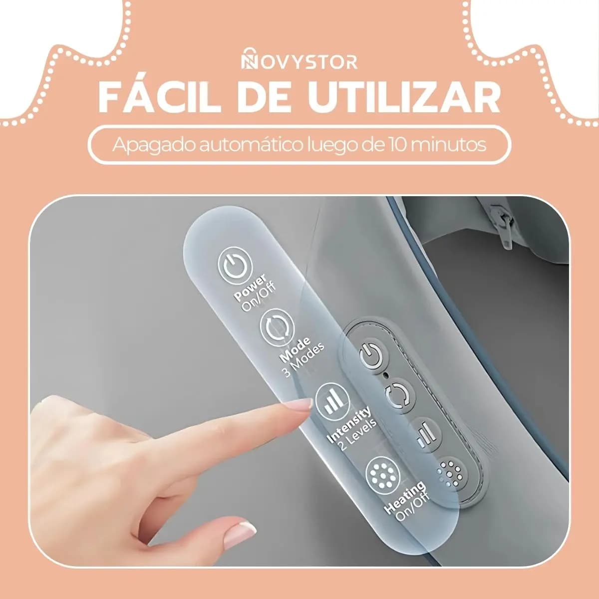 Masajeador Inalámbrico Para Cuello Y Cervical Con Calor — imagen 9