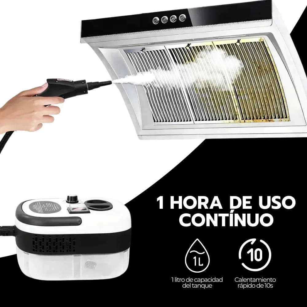 Limpiador A Vapor 2500w Alta Presión Cocina Baño Auto Blanco — imagen 7