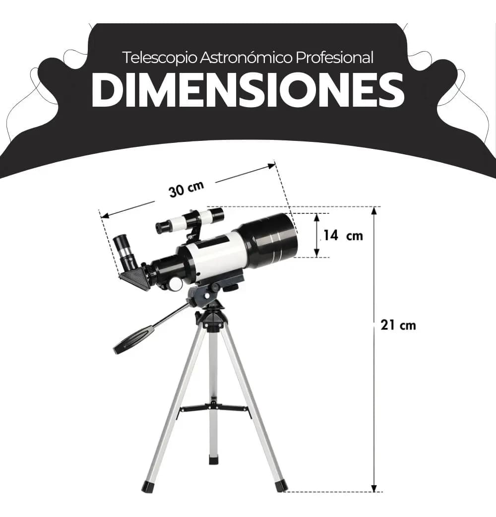 Telescopio Astronómico Profesional Monocular F30070m Blanco — imagen 10