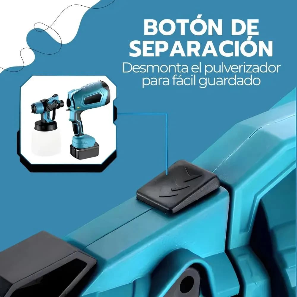 Pistola Pulverizadora De Pintura Inalámbrica Portátil Azul — imagen 5