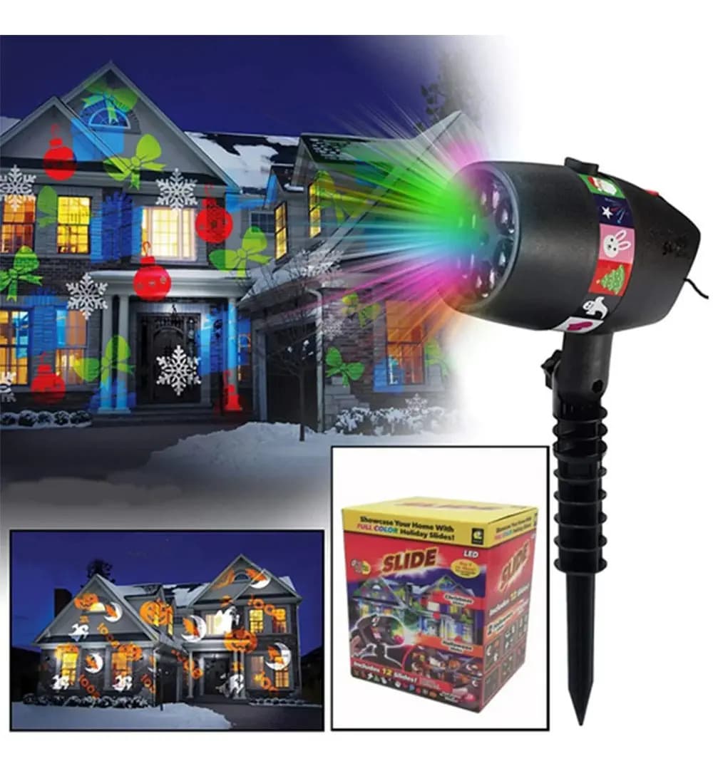 Proyector Led De Navidad Animado Multicolor Para Interior Y Exterior — imagen 8
