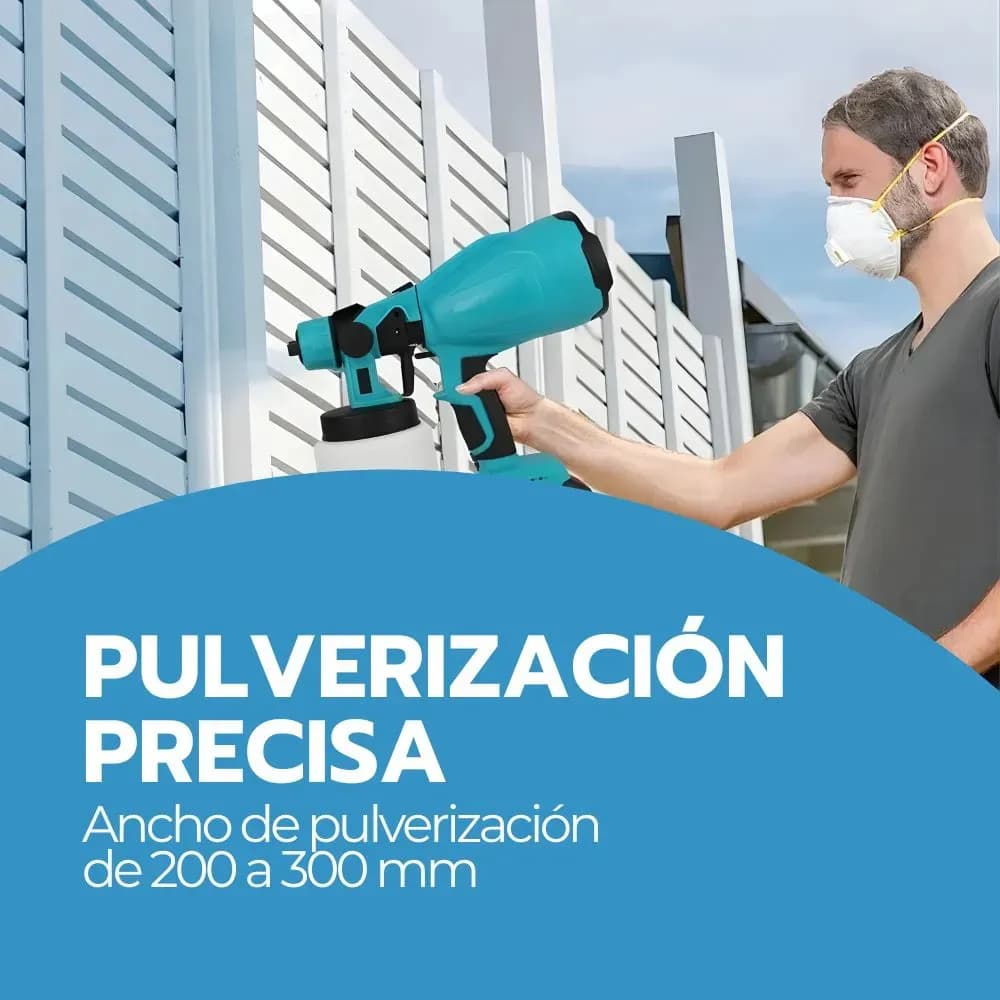 Pistola Pulverizadora De Pintura Inalámbrica Portátil Azul — imagen 7