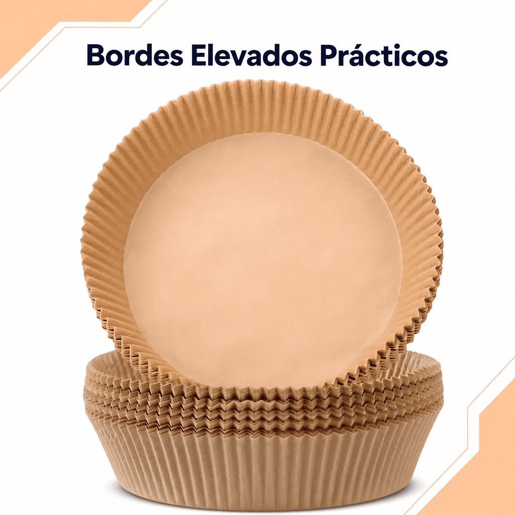 50 Cestas Desechables Antiadherentes Para Freidora De Aire Marrón — imagen 6