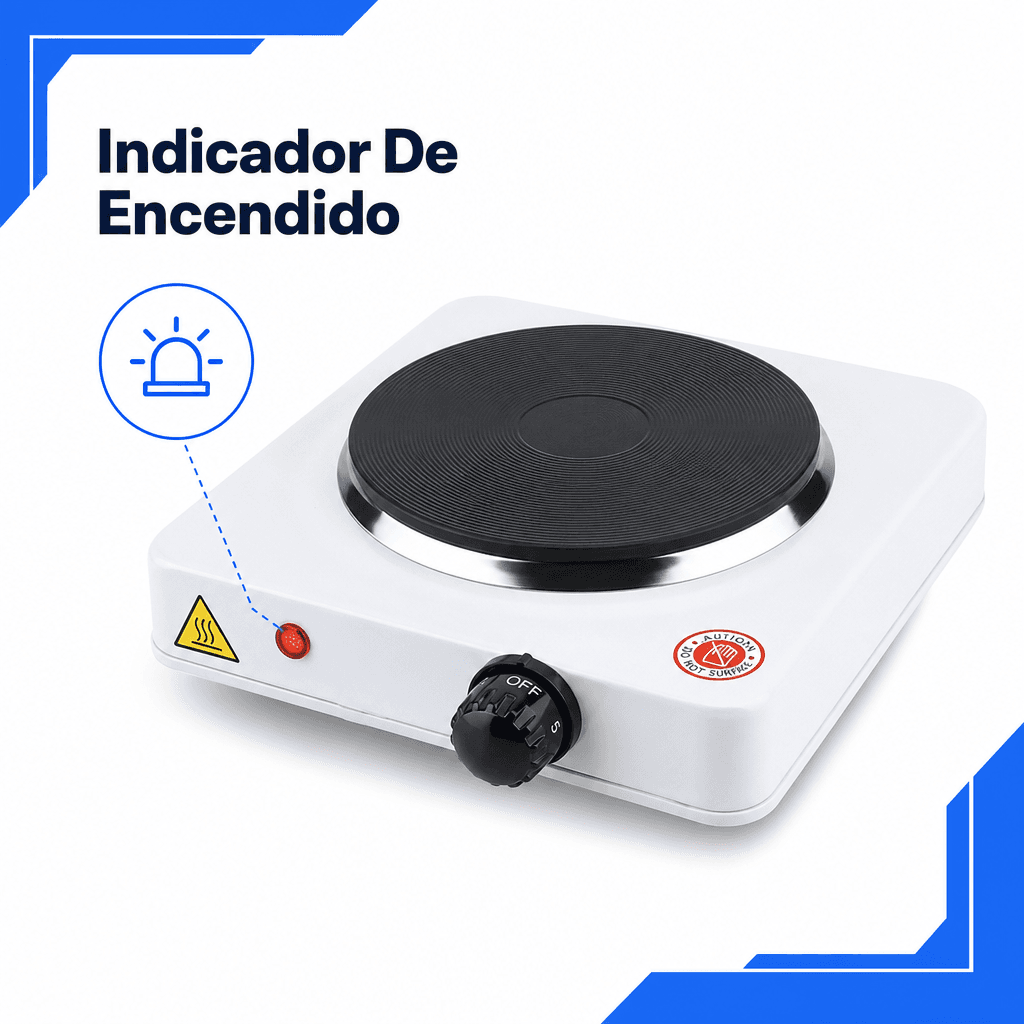 Cocinilla Eléctrica Portátil 1 Plato 155mm Acero Inox — imagen 5