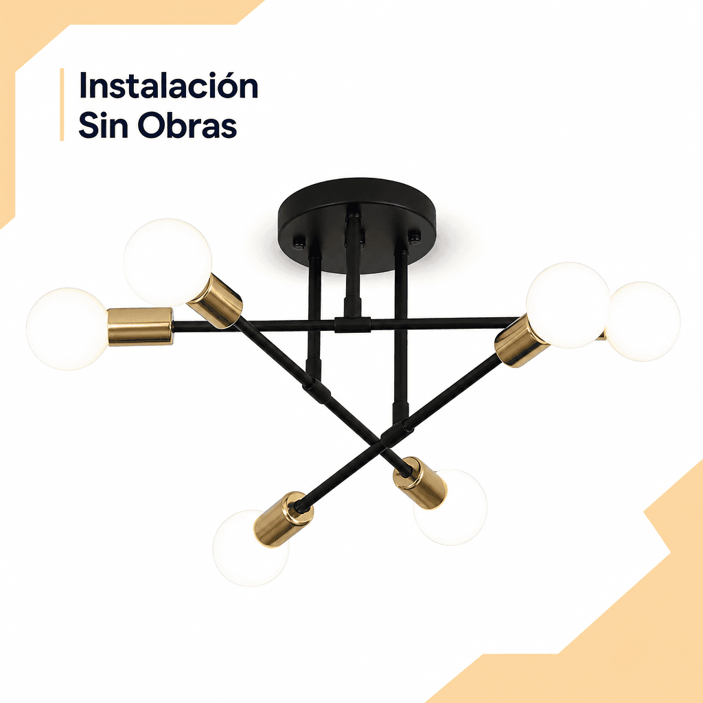 Lámpara De Techo Moderna 6 Luz E27/E26 Lampara Colgantes — imagen 9