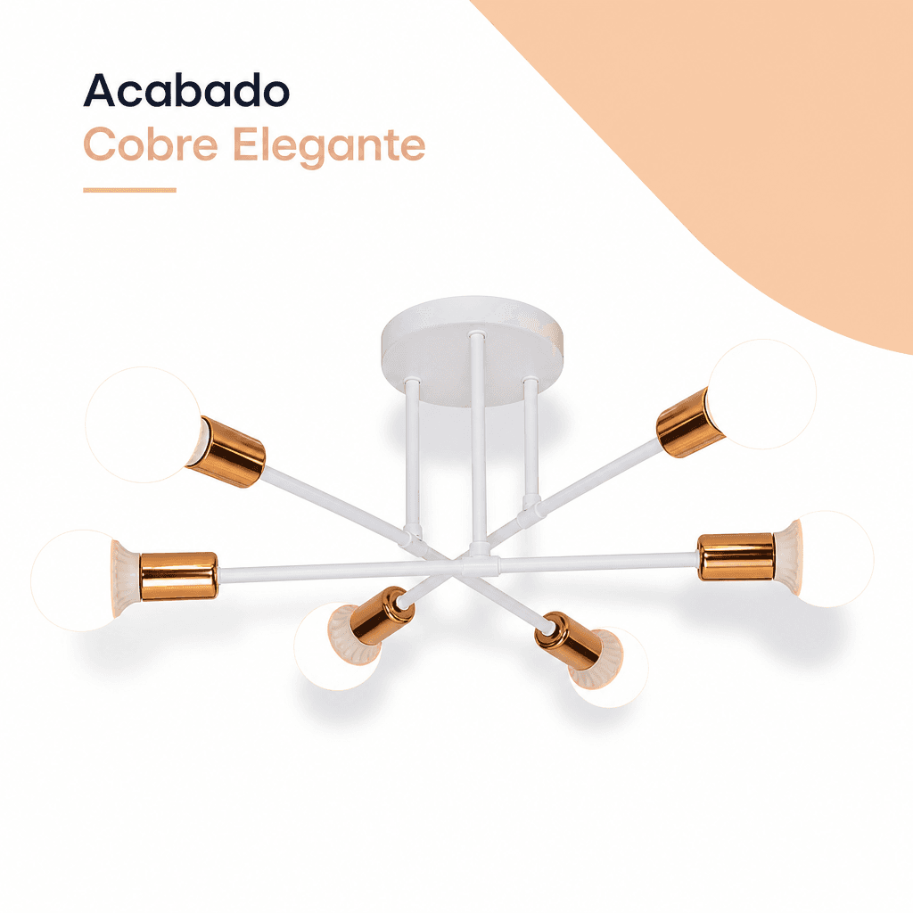 Lámpara De Techo Moderna 6 Luz E27/E26 Lampara Colgantes — imagen 8