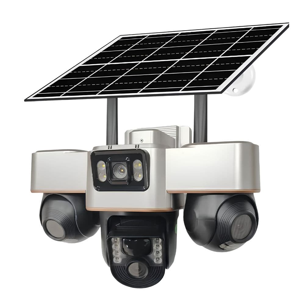 Cámara de Seguridad Solar Triple IP66 Visión Nocturna — imagen 2