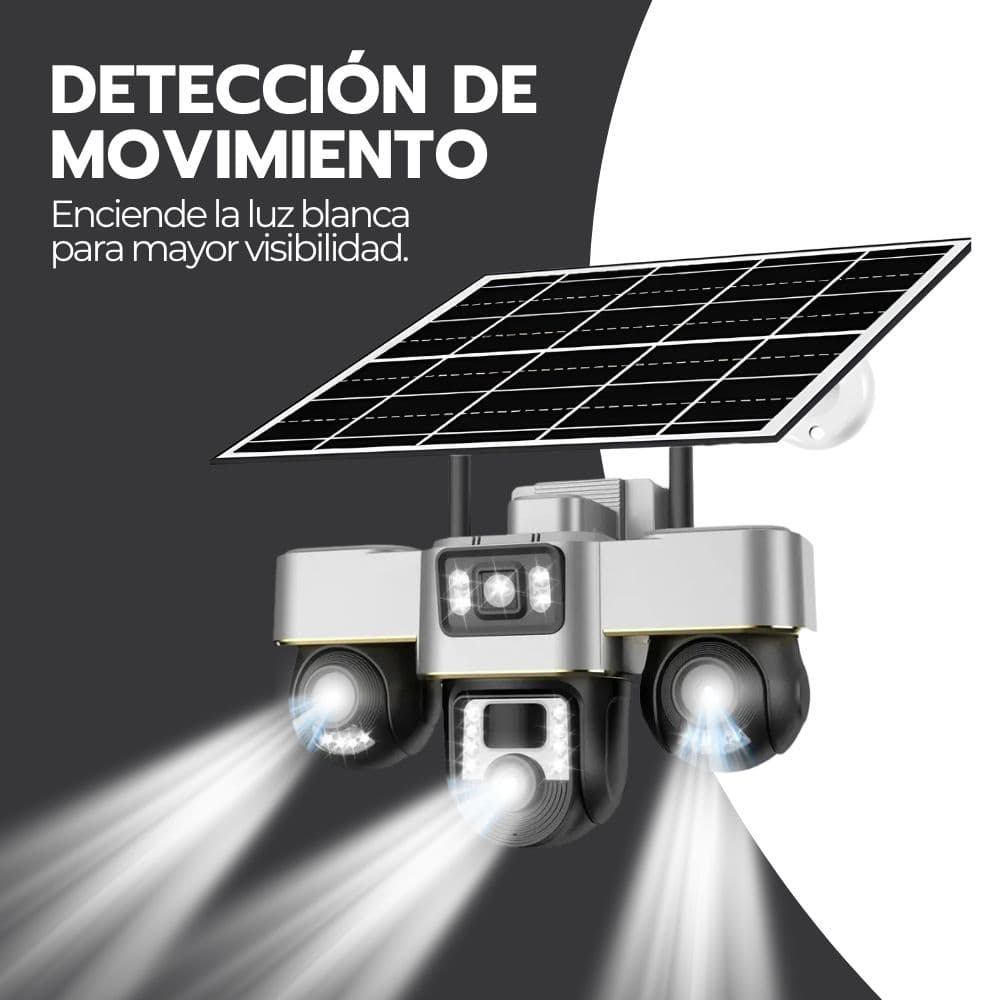 Cámara de Seguridad Solar Triple IP66 Visión Nocturna — imagen 7