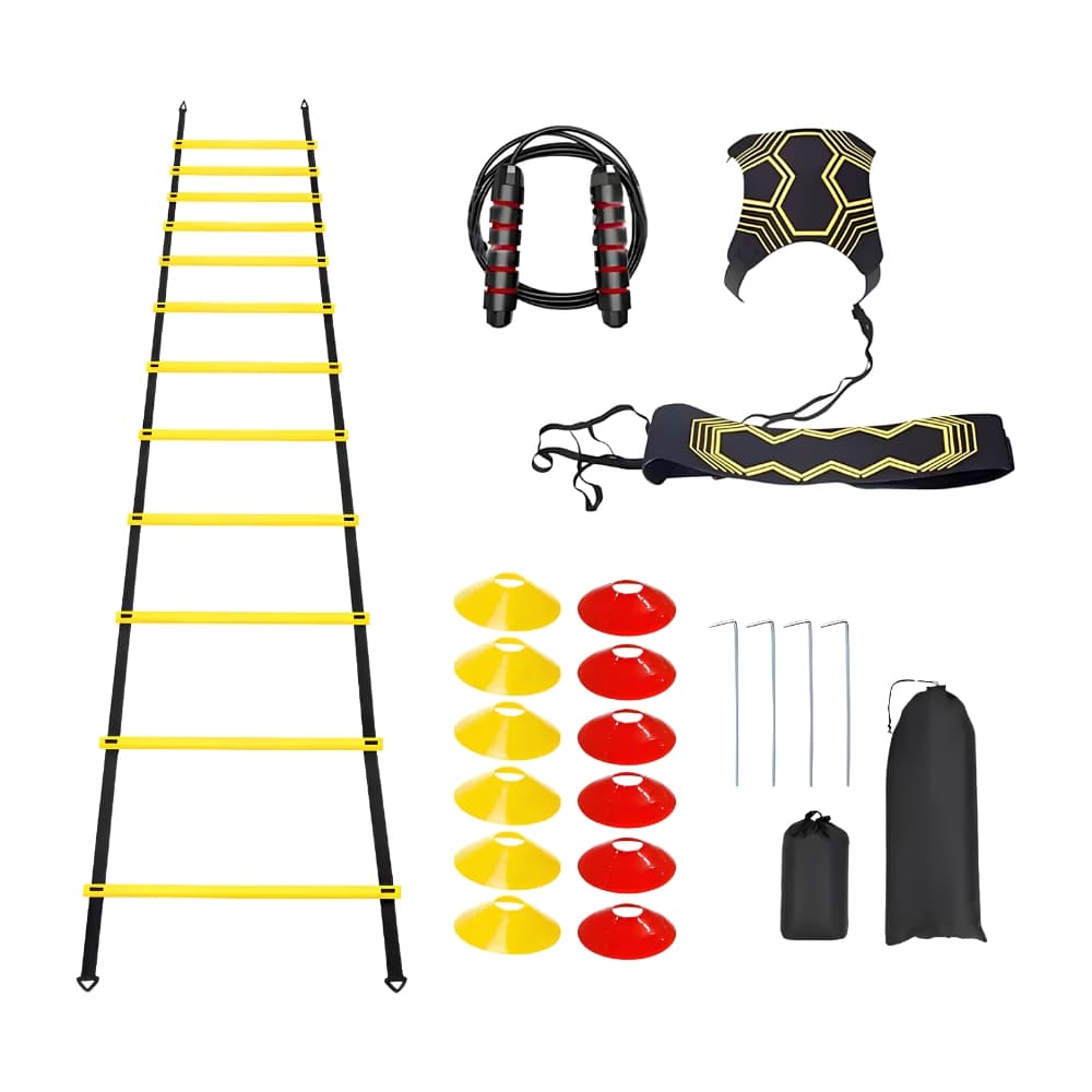 Kit Entrenamiento Agilidad Fútbol con Escalera de Coordinación, Conos y Cuerda de Salto | Equipamiento Deportivo para Velocidad y Resistencia — imagen 2