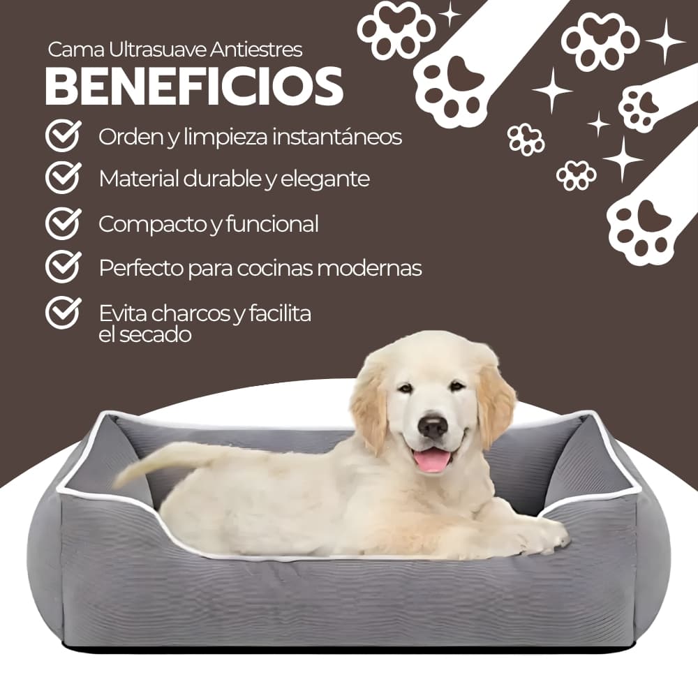 Cama suave antiestrés para perros y gatos 67 x 48 cm | Descanso acogedor para mascotas | Felpa cómoda | Novystor — imagen 4