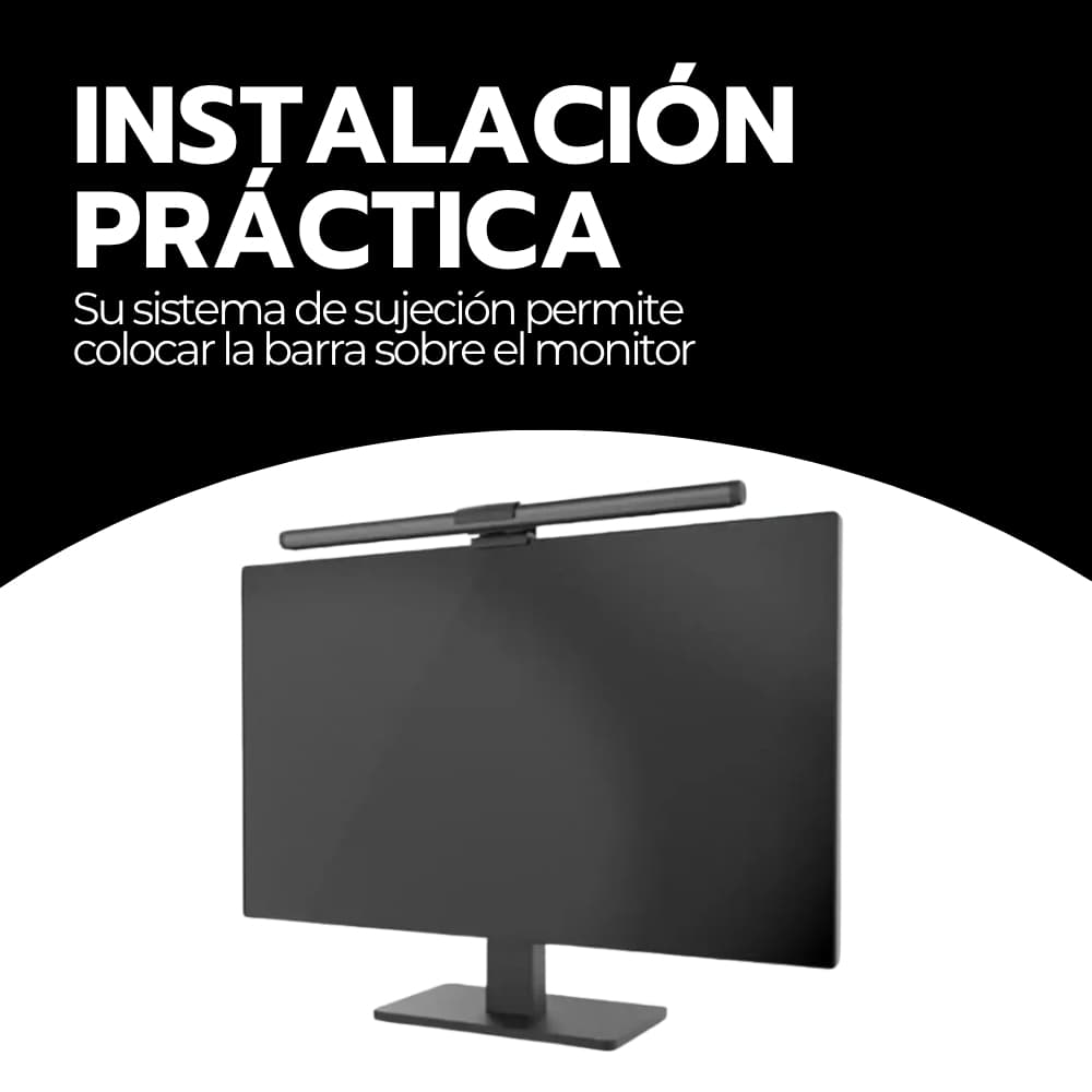 Barra de Luz para Monitor LED RGB con Conexión USB-C | Iluminación de Escritorio Ajustable para Reducir Cansancio Visual | Novystor — imagen 8