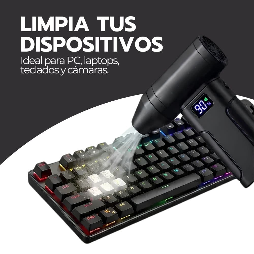Soplador Limpiador de Aire inalámbrico De 100000 Rpm Negro — imagen 5