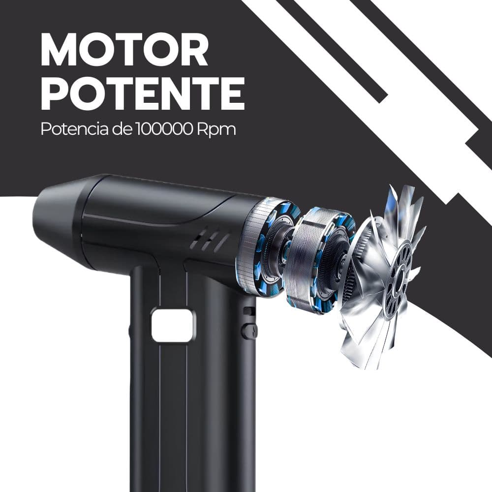 Soplador Limpiador de Aire inalámbrico De 100000 Rpm Negro — imagen 7
