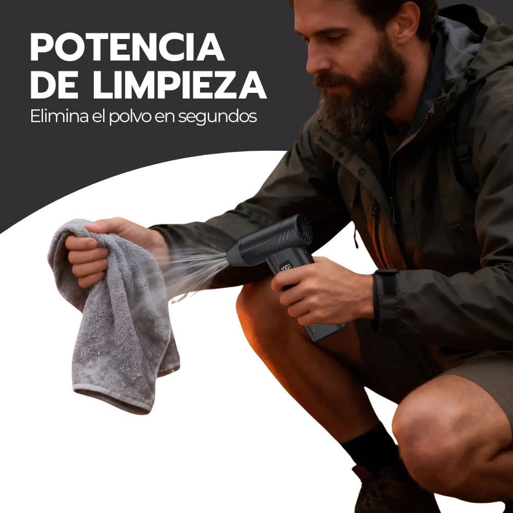 Soplador Limpiador de Aire inalámbrico De 100000 Rpm Negro — imagen 10