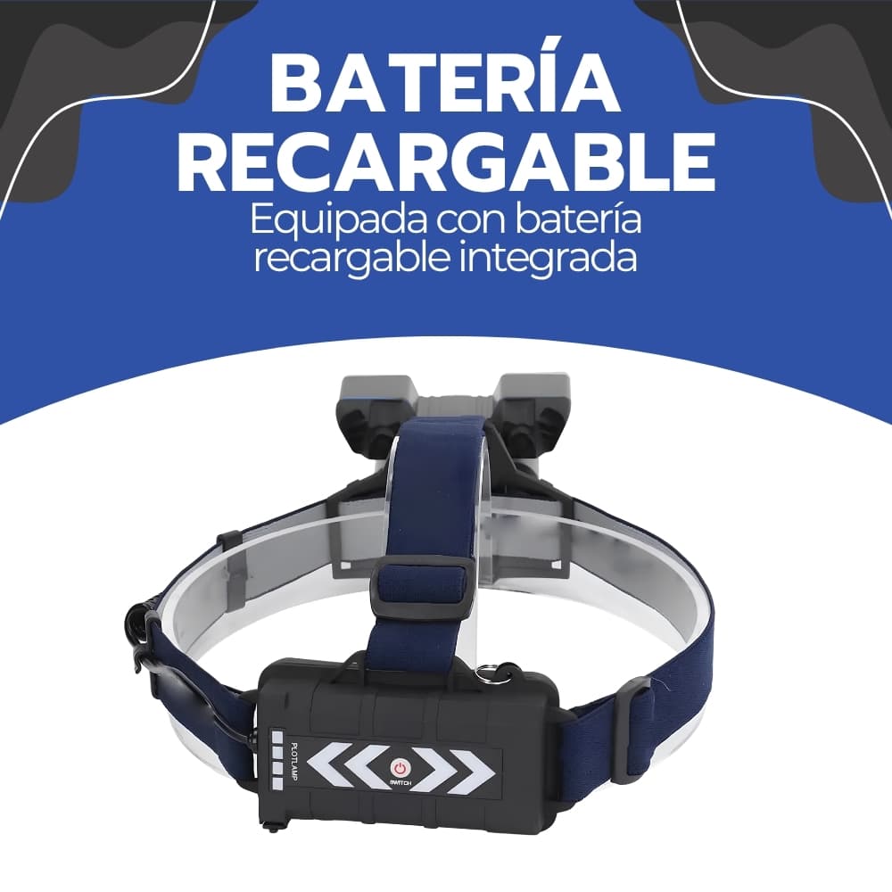 Linterna de Cabeza Recargable USB-C con 5 LEDs | Frontal Manos Libres Resistente al Agua para Camping y Trabajo Nocturno | Novystor — imagen 5
