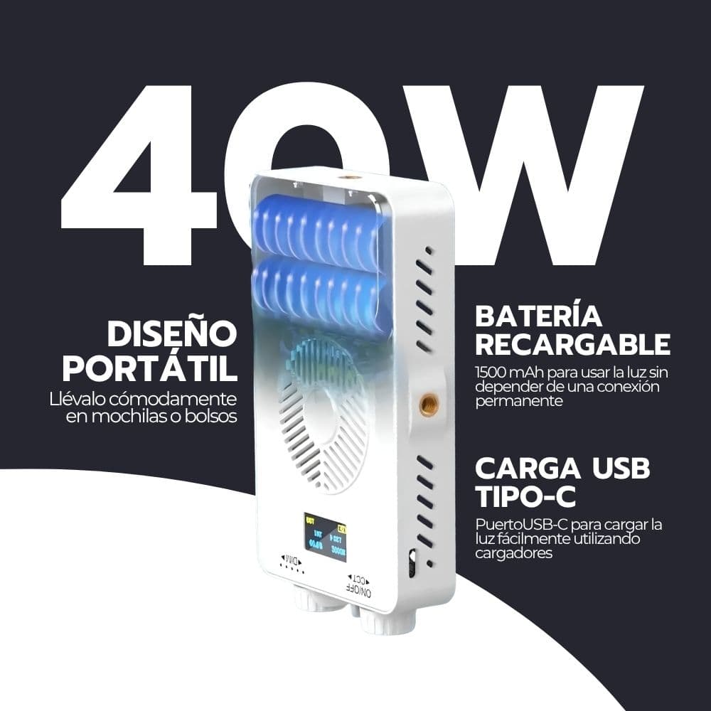Luz De Video Portátil De 40w Iluminación Fotografía Pro — imagen 9