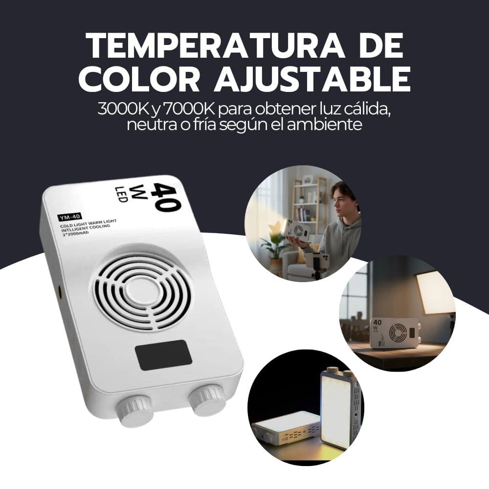 Luz De Video Portátil De 40w Iluminación Fotografía Pro — imagen 10