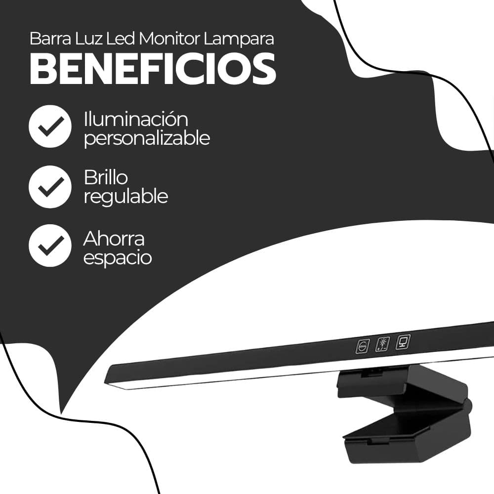 Barra de Luz para Monitor LED 50cm | Lámpara de Escritorio Regulable con 3 Tonos de Color y Alimentación USB-C | Novystor — imagen 4