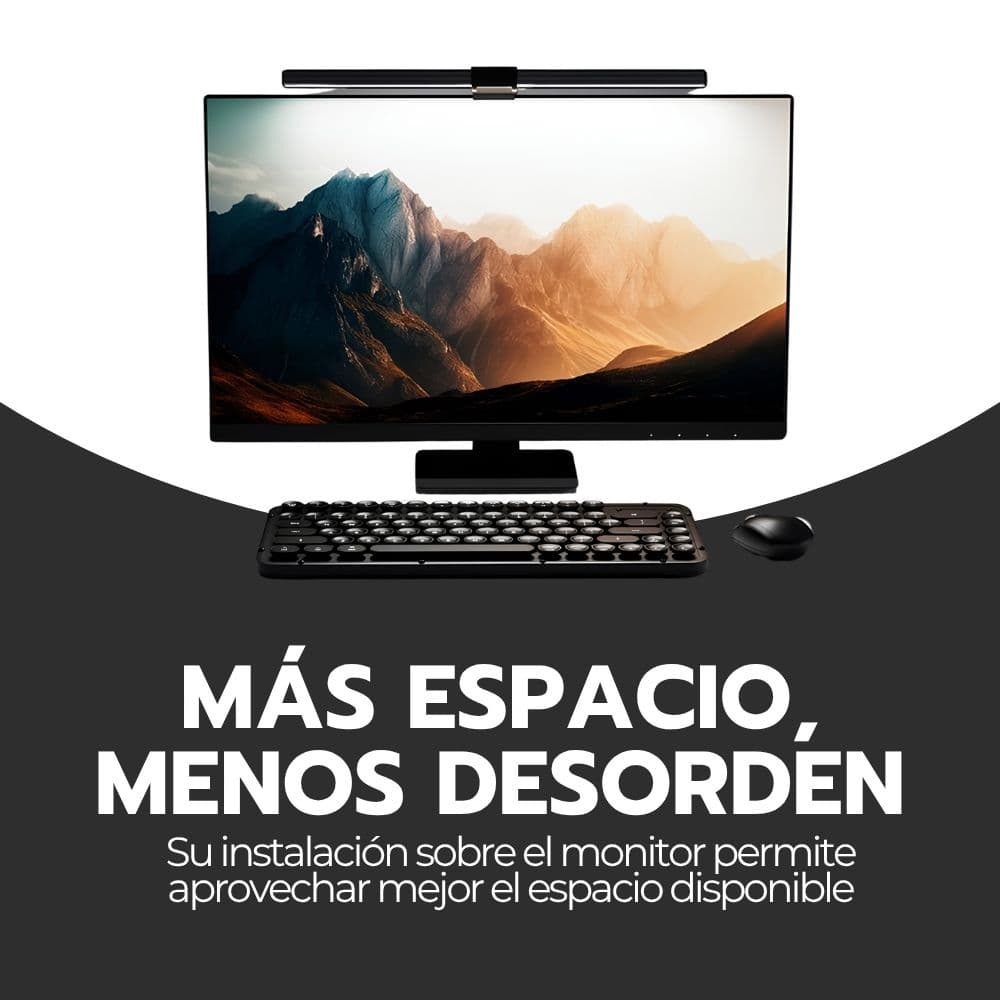 Barra de Luz para Monitor LED 50cm | Lámpara de Escritorio Regulable con 3 Tonos de Color y Alimentación USB-C | Novystor — imagen 6